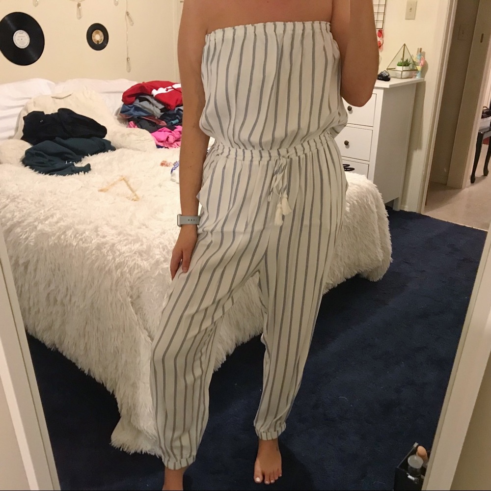 Pinstripe Jumpsuit